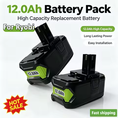 1/2/4Pcs P108 18V 12.0Ah Replace For RYOBI One+ Plus Li-Ion Battery Pin P104 P107 RB18L50 RB18L20 P1