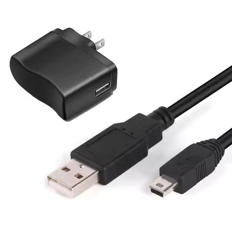 5V 1A and mini 5pin cable Charger for TI 84 Plus Silver Edition,TI 89 Titanium, TI Nspire CX/TI CX C