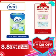 Dr. P Value Level 6 Absorbency Adult Pant Diaper M10/ L9/ XL8 - 2x Skin Protection with Quick Dry