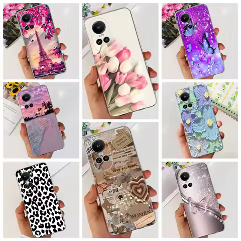 For Oppo Reno10 Pro Case Reno 10 5G Cover Soft TPU Black Silcione Bumper Coque For Reno 10pro Global