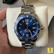 TAG Heuer Formula 1 WAZ1010.BA0842 / Men's Watch / Date / Quartz / 43mm / SS Bracelet / Blue / Genui