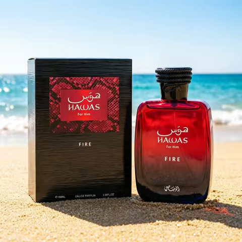 Rasasi Hawas Fire EDP 100ML: Intense Spicy Scent for Men, Long-Lasting Masculine Perfume