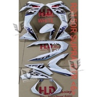 RS150/RS150R SUPRA GTR PEARL WHITE HLD COVER SET RS150 COVER SET STICKER TANAM