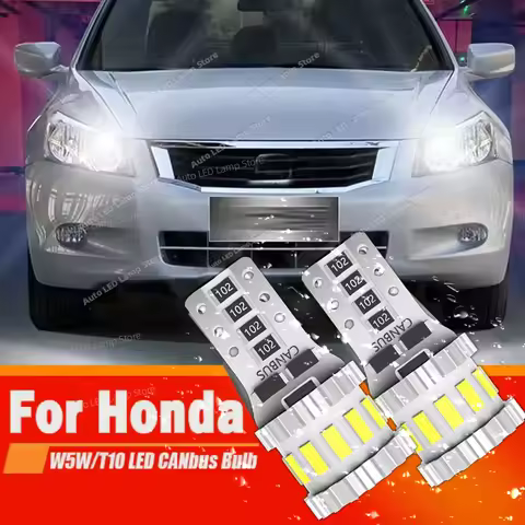 2pcs T10 W5W Led Canbus Lamp 12V Clearance Lights For Honda Accord 9 Civic 6 7 8 CR-V 1 2 3 Fit FR-V