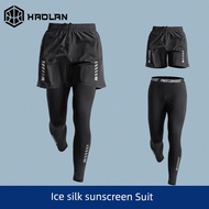 tracksuit tracksuit man Leggings Men's Sunscreen Summer Ice Silk Bottoming Fitness Quick-Drying High
