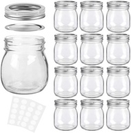 300ml（12 ชิ้น/ชุด）Mason Jars  โหลแก้ว canning jar  โหลแก้วน่ารักๆ ขวดแก้วทรงสวยๆ
