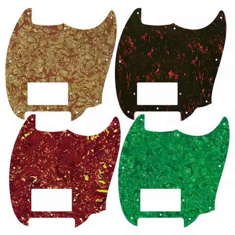 Pleroo Guitar Parts For - Squier Bullet Mustang Whit 1 H PAF Humbucker Pickups Guitar Pickguard Mult