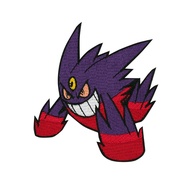 [Flight Tribe] Super Gengar Pokémon Embroidery Patch Sticker Velcro Children Cartoon Clothes Schoolb