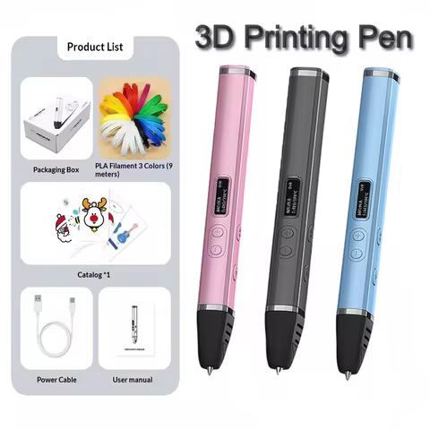 3D Printing Pen Competition Level OLED Display Professional 3D Print Pen With PLA Filament 3D Doodli