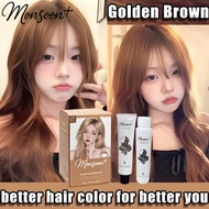 【SG ships】Monsoon+ Golden Brown  hair color Natural plant bubble dye No Bleach gray natural hair dye