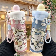 Ready Stock Jiyi Small Eight Usaqi Stainless Steel Float Straw Thermos Cup Large Capacity Portable C