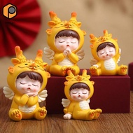 [prettyia] Resin Chinese Dragon Statue, Chinese Animals Statue ,Table Centerpiece, Dragon