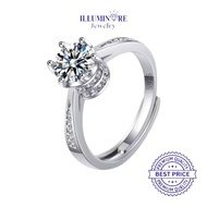 Illuminare-(100% Original) MS-RG83 Women's Ring 1ct Lab Create Diamond Silver Sterling Silver S925 1