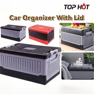 Foldable Storage Box 35L 45L PP Material Waterproof Stackable Organizer Ventilated Camping Container