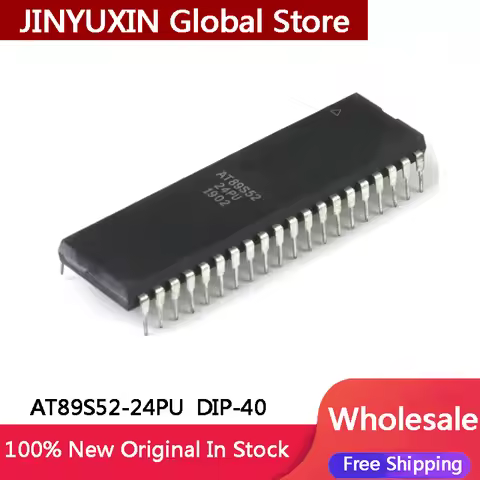5-100Pcs New AT89S52 AT89S52-24PU 89S52 PI Flash Microcontroller Chip DIP-40 IC Chip In Stock Wholes