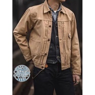 Folklore Classic American Retro Type 2 Washed Canvas Pocket Cargo Jacket Denim 507XX