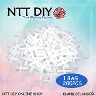 NTT DIY 200pcs Mosaic Tile Cross & Tile Spacers (1.5mm, 2.0mm, 2.5mm, 3.0mm) [ Ready Stock ]