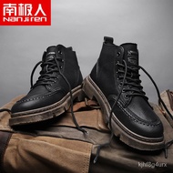 ZZNanjiren Dr. Martens Boots Men's New Fleece-lined Warm High-Top Leather Shoes British Style Casual Leather Boots Men'