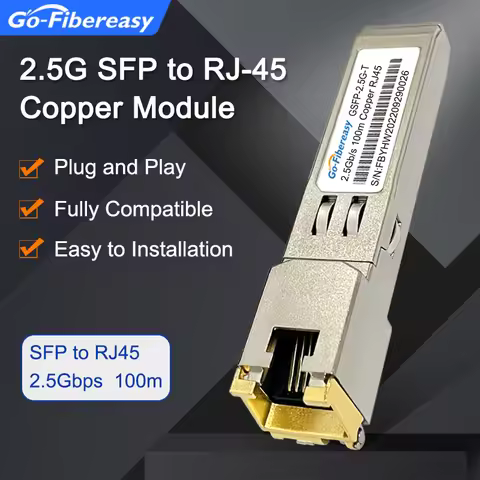 2.5Gb SFP to RJ45 Transceiver Module 100m 2.5Gbase-TX RJ45 Copper Module For Cisco,Mikrotik,TP-Link,