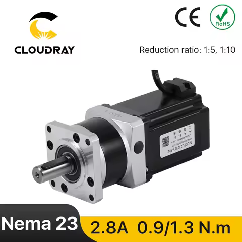 Cloudray Nema 23 Stepper Motor 4-lead 0.9/1.3N.m Planetary Gearbox Motor Nema 23 Ratio 5:1/10:1 for 