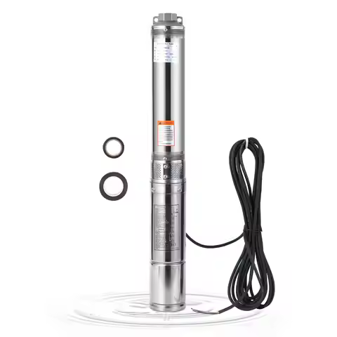 4 Inch Deep Well Submersible Pump 33 Ft Electric Cord Check Valve Stainless Steel Water Well Pump Fo