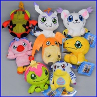 YB2 10CM 8Style Anime Digimon Plush Pendant Agumon Gabumon Tailmon Tentomon Gomamon Piyomon Palmon P