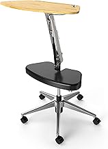 RoomyRoc Mobile Laptop Desk/Cart/Stand with Adjustable Tabletop and Footrest Computer Table (Black)