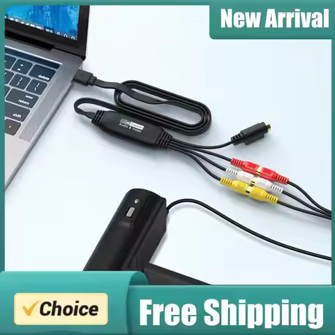 USB Video Capture Card VHS TV DVD VCR Audio Capture Adapter Card RCA To USB Video Converter for /PC