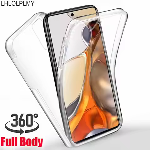 Double Sided Clear Case For Xiaomi Redmi Note 11S 11 12 13 10 10S Poco X5 Pro Plus 5G 12S C65 X6 13C