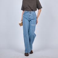 Dakota Denim Pants - Loose Highwaist Jeans Contrast Stitching - Available in Sizes S, M, L, XL 90kg 