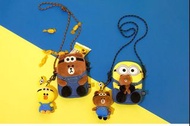 現貨Bob一件‼️絕版❤️Line Friends X Minions 聯乘系列 迷你兵 布朗熊 熊大 可愛 小斜咩袋 旅行袋 收納包 Bob／Brown 禮物