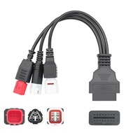 OBD2 Diagnostic Cable for Kline Euro5 Motorcycle 16 Pin to 3Pin 4Pin 6Pin OBD2 3 in 1 Diagnostic Ada