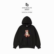 ADLV [acme de la vie] เสื้อฮู้ดดี้แขนยาว รุ่น Ac Teddy Bear Hoodie Black (50061STBHDU_F5BKXX)
