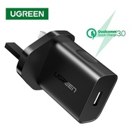 UGREEN 18W Mobile Phone Charger / USB-A Type A Power Adapter / Handphone UK Plug Charger