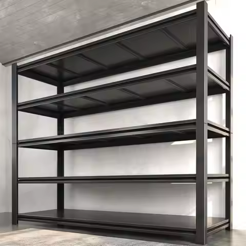 Garage Shelving Heavy Duty Metal Shelves 60" W Storage Shelves Adjustable 5 Tier Metal Shelves for G