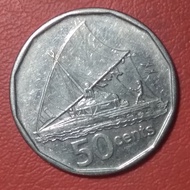uang kuno koin asing 50 cents Fiji TP 533