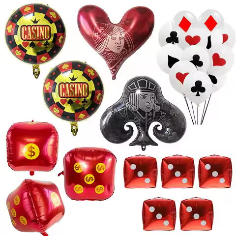 Casino Theme Party Inflatable Dice Balloon Prop Decor Cube Dice Balloon Las Vegas Poker Party Decora