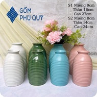 Flower Vase Decor Bat Trang Ceramics Vase Flower Arrangement, Flower Arrangement Bell Jar Gom09