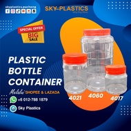 PET BOTTLE WITH RED LID | BALANG BEKAS KUIH | 4060, 4021, 4017