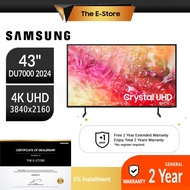 [Delivery By Seller] Samsung 43" DU7000 4K UHD Smart AI TV (2024) | UA43DU7000KXXM UA43CU7000KXXM UA