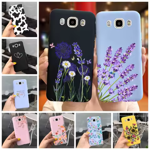 Soft TPU Case For Samsung J7 J5 J3 2016 Phone Case Flower Printed Silicone Cute Back Cover For Samsu