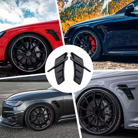 Car Air Flow Stickers Side Vent 3D Shark Decal Decoration Universal For Audi A3 8P 8V A4 B8 A5 A6 C6