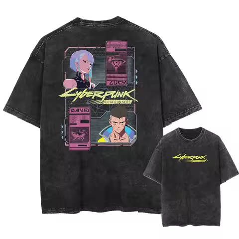 New Mens Clothes Tee Shirt Homme Graphic T-Shirts Men Tshirt for Men Ropa Hombre 2077 Game Cyber Pun