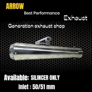 Plain racing exhaust, Arrow pro race silincer only inlet 50 mm