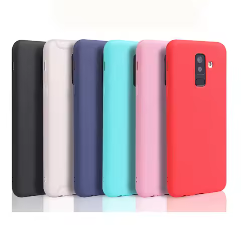 Candy silicone soft Cover Case For samsung galaxy A6 A6+ Plus A7 A9 A8 A8+ Plus 2018 S7 S8 S9 S10 e 