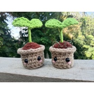 Crochet Sprout 🌱 in a Pot Keychain