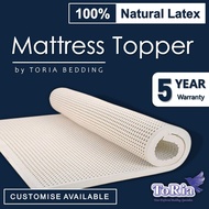 TORIA 100% Natural Latex Topper / Mattress Topper / Pure Latex / Lapik Tilam / Alas Tilam / Getah As