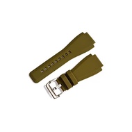 【Import King Original】Compatible with Watch Parts Bell &amp; Ross BR01% Gangnam% Rubber Belt for BR03 Outside 24mm Green SS