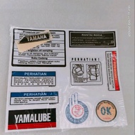 MESIN F1ZR STICKER SET WARNING NOTE YAMAHA F1ZR 3 YEAR ENGINE WARRANTY