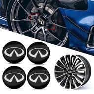 4Pcs 56mm Car Wheel Center Hub Cap Badge Emblem Decal Wheel Sticker For Infiniti FX35 Q50 Q30 ESQ QX